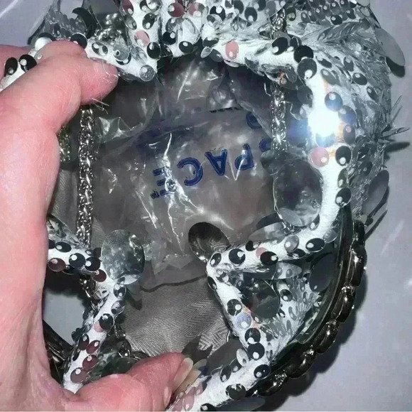 Tassel Sequin Shoulder Bag with Round Handle Underarm Bags Women Girl - Picture 8 of 9